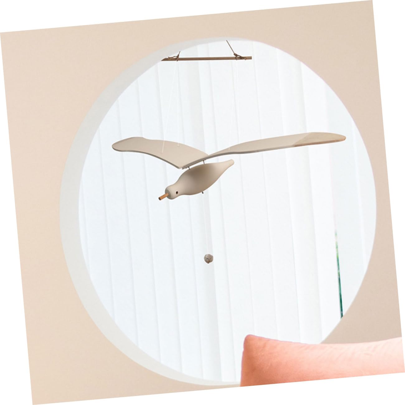 Colgante Cuerda de Cáñamo Adorno de Pájaro de Madera Diseño Único y Material Seguro para Decoración de Habitación Infantil para Dormitorio o Fiesta de Bienvenida de Ñiño