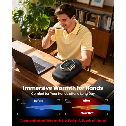 Image of BOB AND BRAD Hand Massager with Heat, Individual Fingers