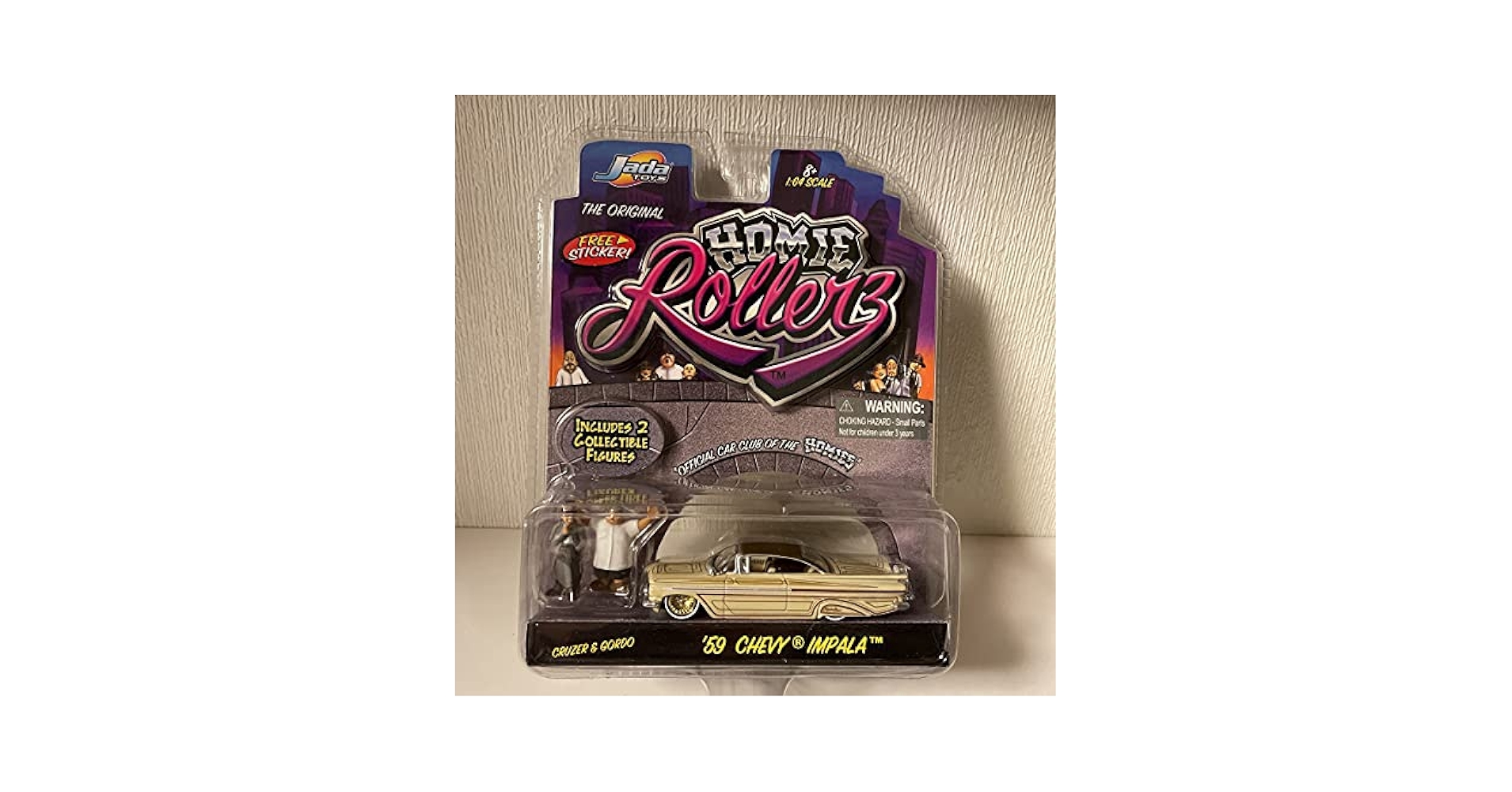 Jada Toys Home Rollerz ローライダー　ハイドロ　ミニカー 2004 Jada Toys Homie Rollerz GOLD 58 CHEVY IMPALA CHUCO