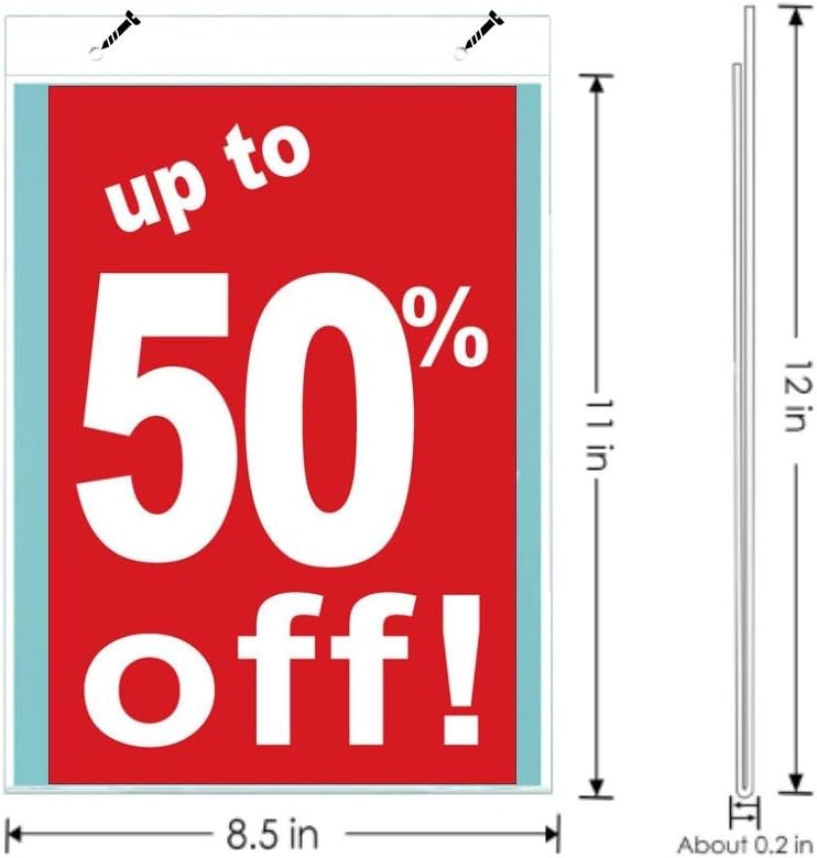 Blасk Frіdау Sаlе 2022 1InTheOffice Wall Mount Sign Holder 8.5 x 11,Vertical, Portrait,6 Pack (Predrilled Holes) Uр Tо 60% оƒƒ 1InTheOffice Wall Mount Sign Holder 8.5 x 11,Vertical, Portrait,6 Pack (Predrilled Holes)