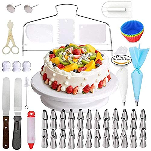 94 piezas de decoración para tartas que decoran conjuntamente Cupcake Decorating Set Herramientas Accesorios para la cocción para principiantes y Cake Lover