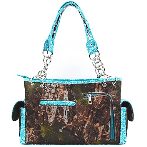 Bolso de hombro para mujer estilo western con diseño floral miniatura 4