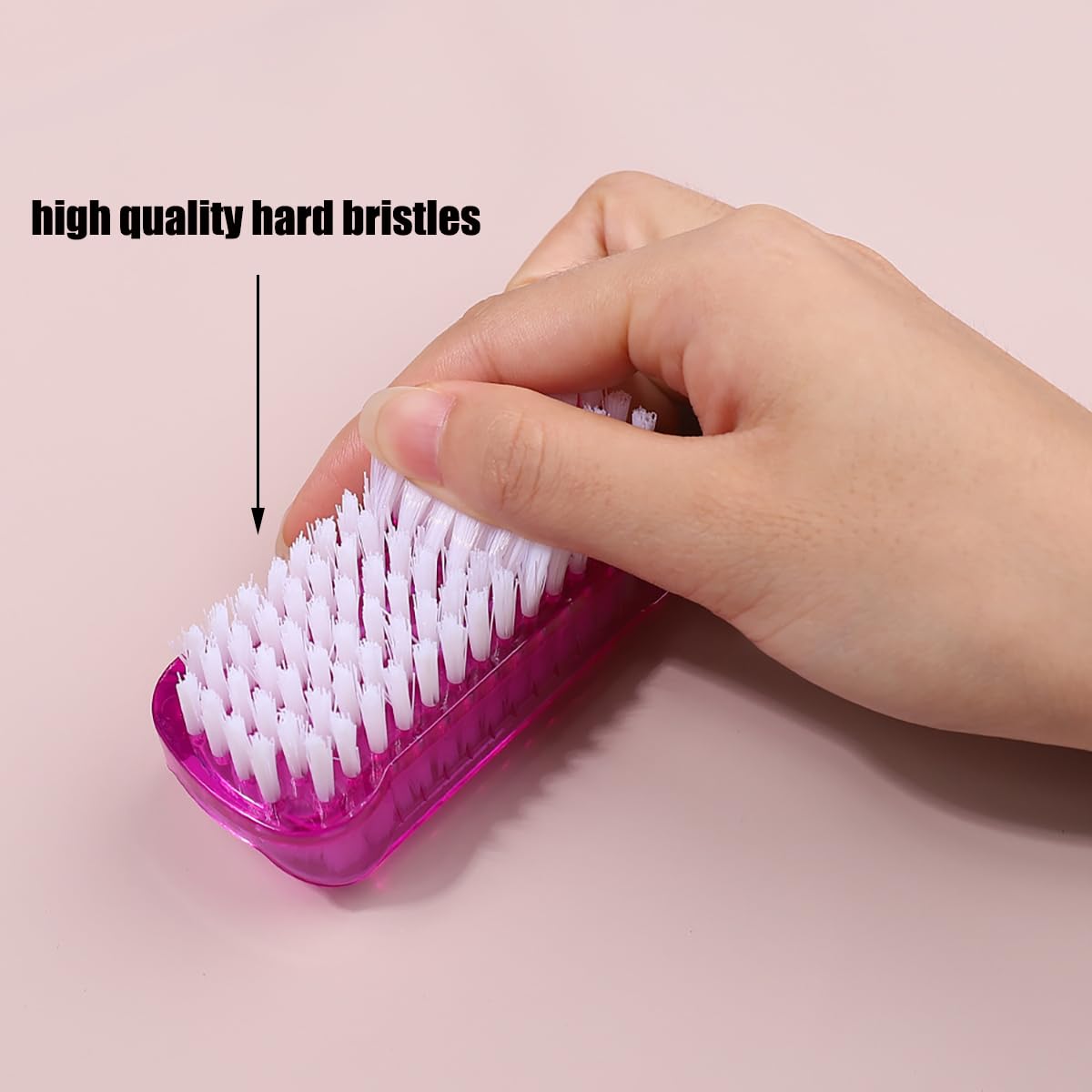 4 PCS Nail Brush for Cleaning Fingernails Two Sided Hand Fingernail Scrub Brush Soft Stiff Bristles Nails Toes Scrubber for Men and Women