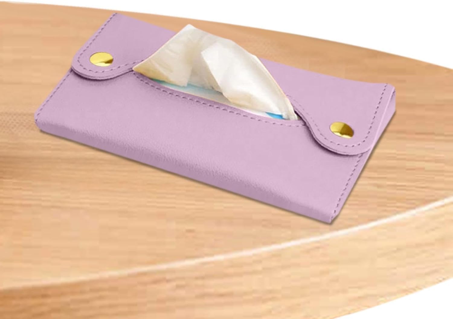 Purple Pocket Tissue Holder - Tissue Holder | Travel Pouch for Tissue | Pocket Paper Towel | Tissue Bag Holder | Towel Pu Leather Case | Paper Box Bag | Storage (Purple)