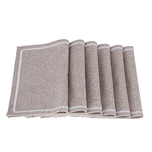 millianess Placemats Cotton Linen Embroidery Table Mats Heat Resistant Kitchen Tablemats for Dining Table 13