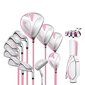 Conjuntos de Golf para Mujer,Set Completo para Principiantes,11 Palos de Golf con Bolsa de Transporte,Eje de Grafito,Mujer, Mano Derecha