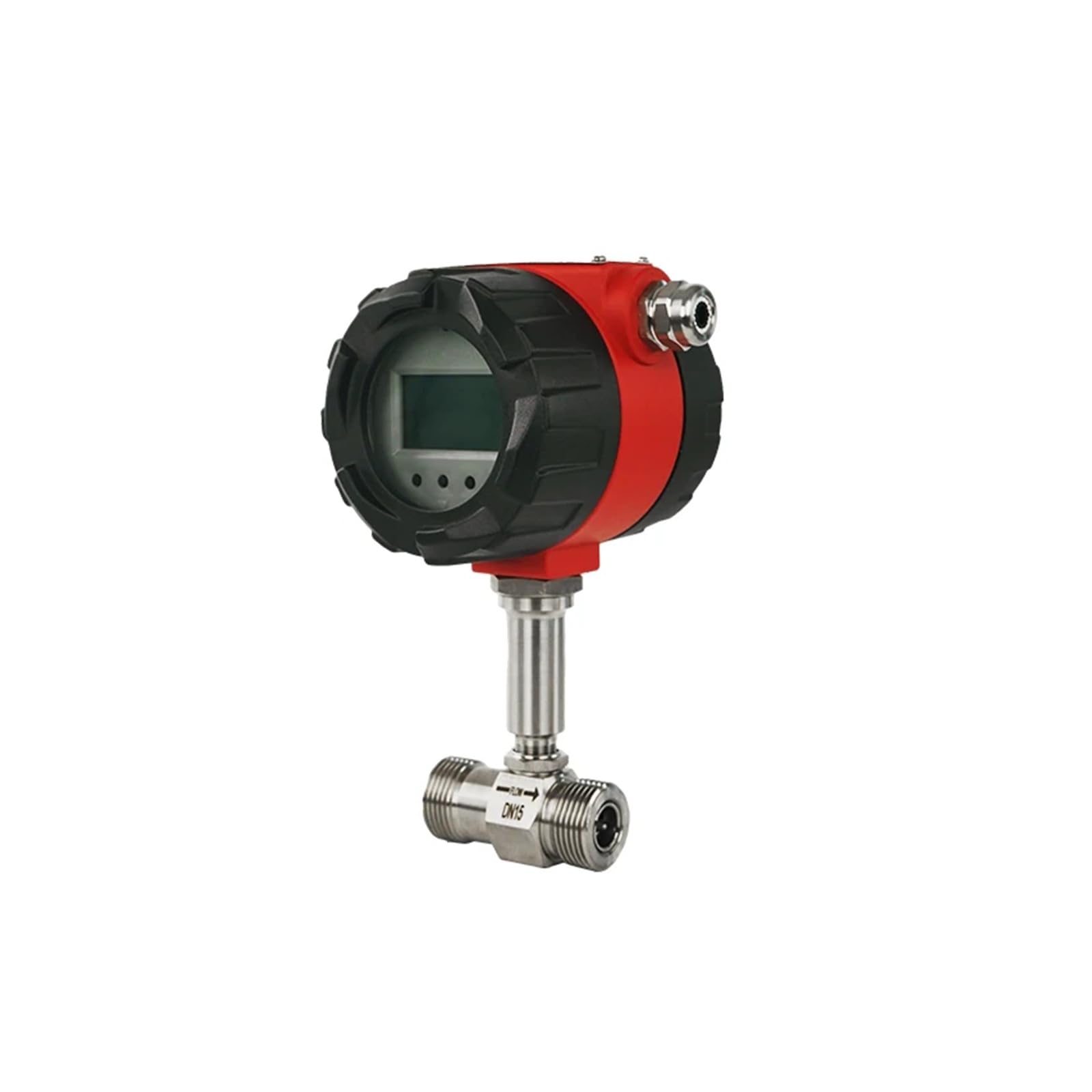 Medidor de caudal de líquido de turbina con pantalla LCD y conexión roscada. Medidor de caudal de agua electromagnético. Garantizar la estabilidad(DN32)