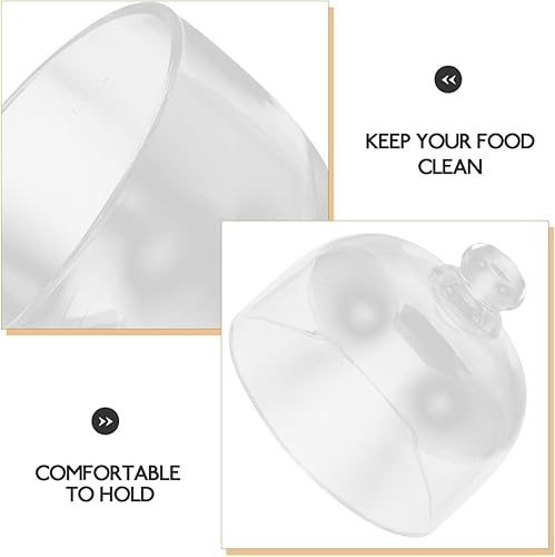 Miniatura 4 de HEALLILY Cubierta de plato de pastel de cristal, cúpula Cloche transparente para tarro de campana, exhibición de tarro de cúpula para plantas,