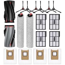 17-Pack Replacement Parts Kit Compatible with eufy E28 Omni / E25 Omni Robot Vacuum Cleaner Includes Main Brush, Roller Mops, Side Brushes, HEPA Filters & Dust Bags