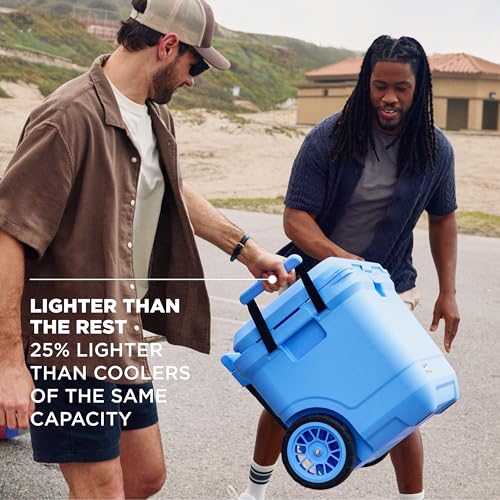 Image of Coleman Pro Heavy-Duty 55qt Wheeled Ultra-Light Premium Hard Cooler, Extra-Thick Insulation Keeps Ice up to 5 Days, 92-Can Capacity, Heavy-Duty Wheels