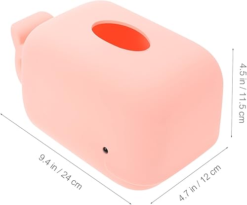 Miniatura 3 de TIDTALEO Caja de pañuelos de silicona, servilleteros para mesas, soporte para toallitas de animales de peluche de ballena, para tarjetas de visita,