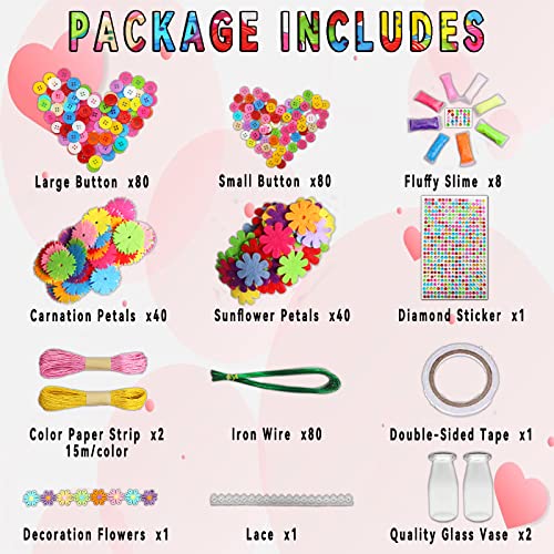 Crafts-for-Girls-Ages-6-10-Make-Your-Own-Flower-Bouquet-with-Buttons-and-Felt-Flowers-Vase-Art-and-Craft-for-Children-DIY-Activity-Christmas-Birthday-Gift-for-Girls-Age-6-7-8-9-10-Year-Old Crafts-for-Girls-Ages-6-10-Make-Your-Own-Flower-Bouquet-with-Buttons-and-Felt-Flowers-Vase-Art-and-Craft-for-Children-DIY-Activity-Christmas-Birthday-Gift-for-Girls-Age-6-7-8-9-10-Year-Old