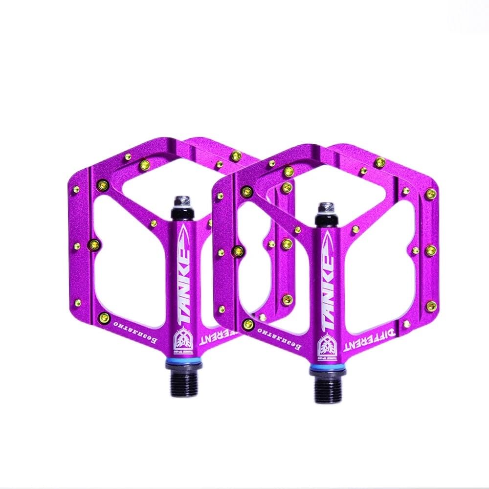 JIASHUNHE Bike Pedals Pedals MTB Aluminum Alloy Non-slip Bicycle Pedal(Purple)