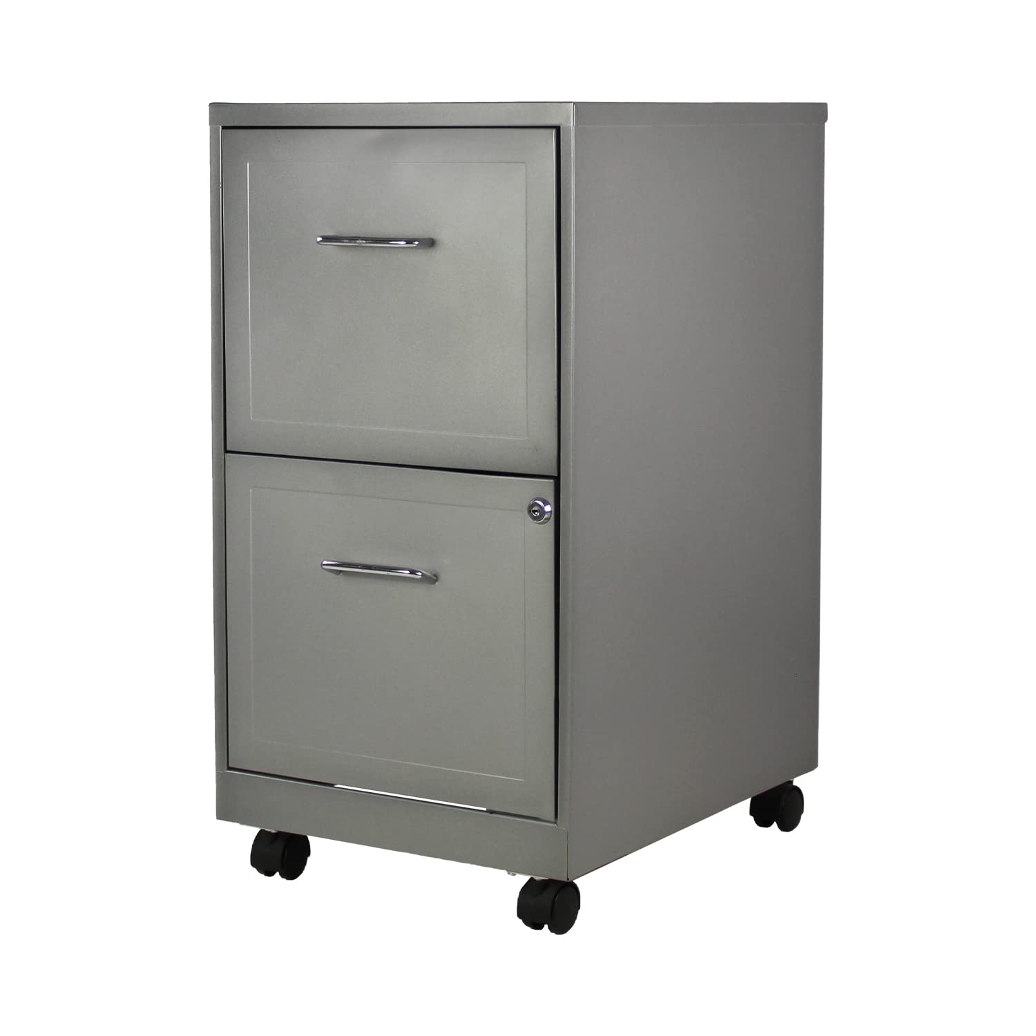 Lorell 2-Drawer Mobile File Cabinet, Gray- (LLR16873)