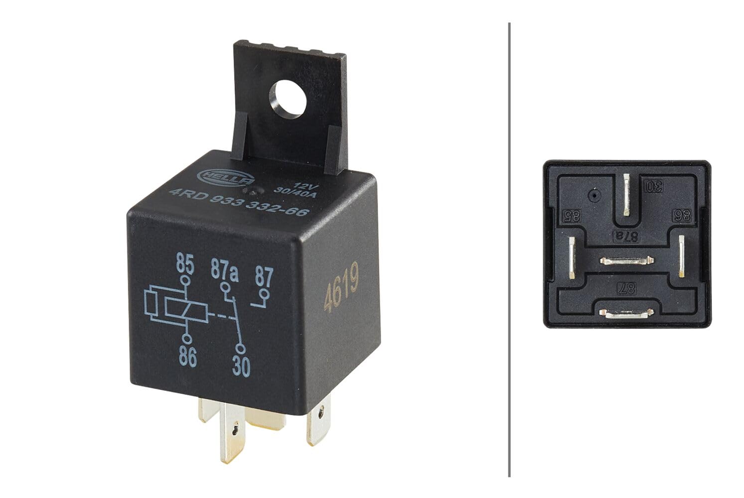 Relais HELLA 4Ra 007 507-071 - 12V, 5 Pôles, Courant De Travail 7.5A - Pour Automobile, Sans Fixation