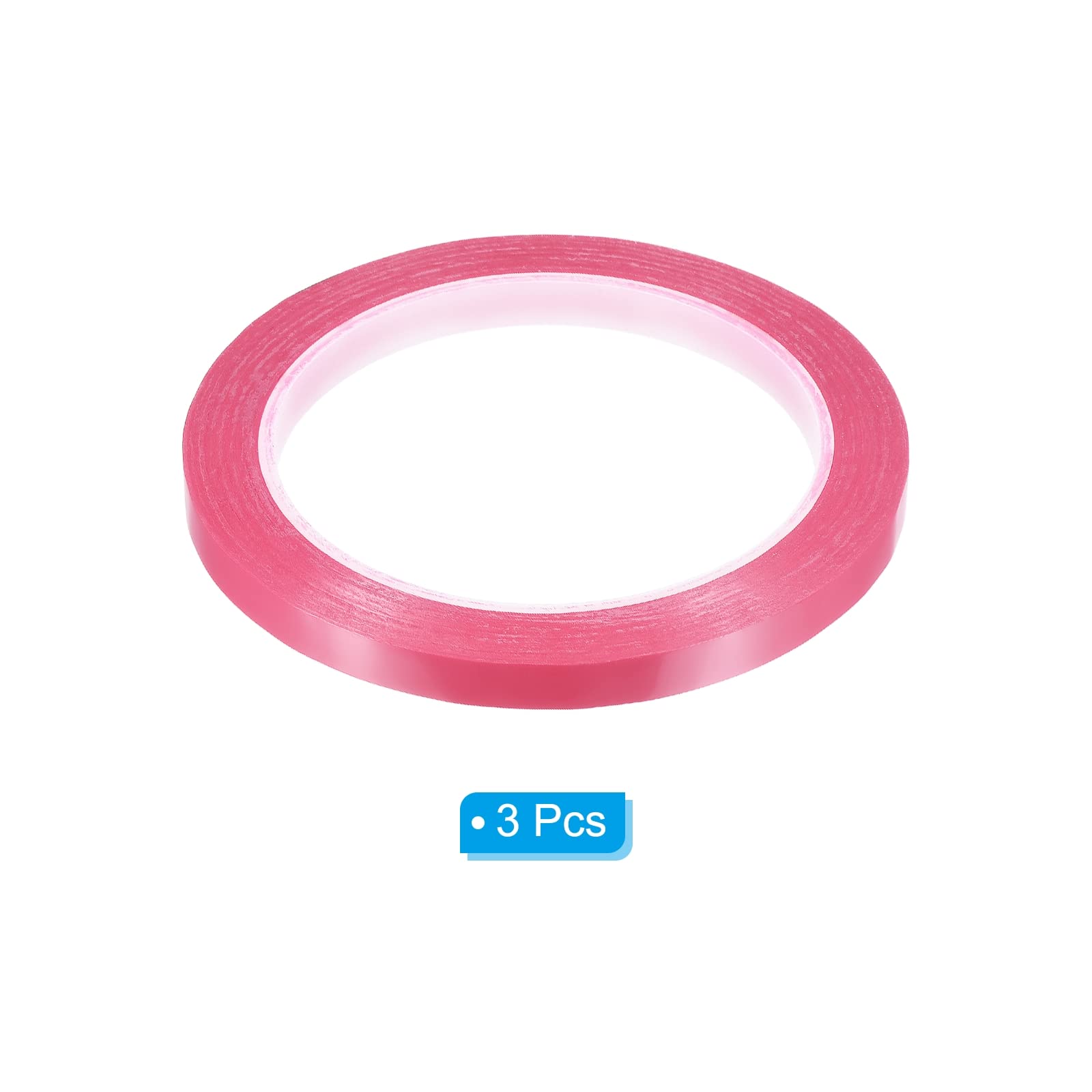 PATIKIL Whiteboard Tape 8mm X 66m, 3 Pack Thin Dry Erase Tape for Graphic Chart Marking DIY Art Pink - Image 3