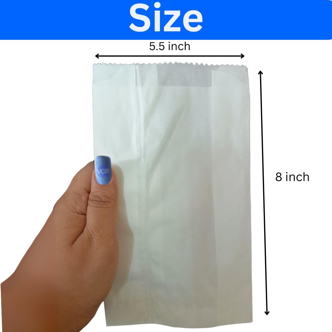VCR Paper Snack Bags - 120 Pack for Baking & Storage -6