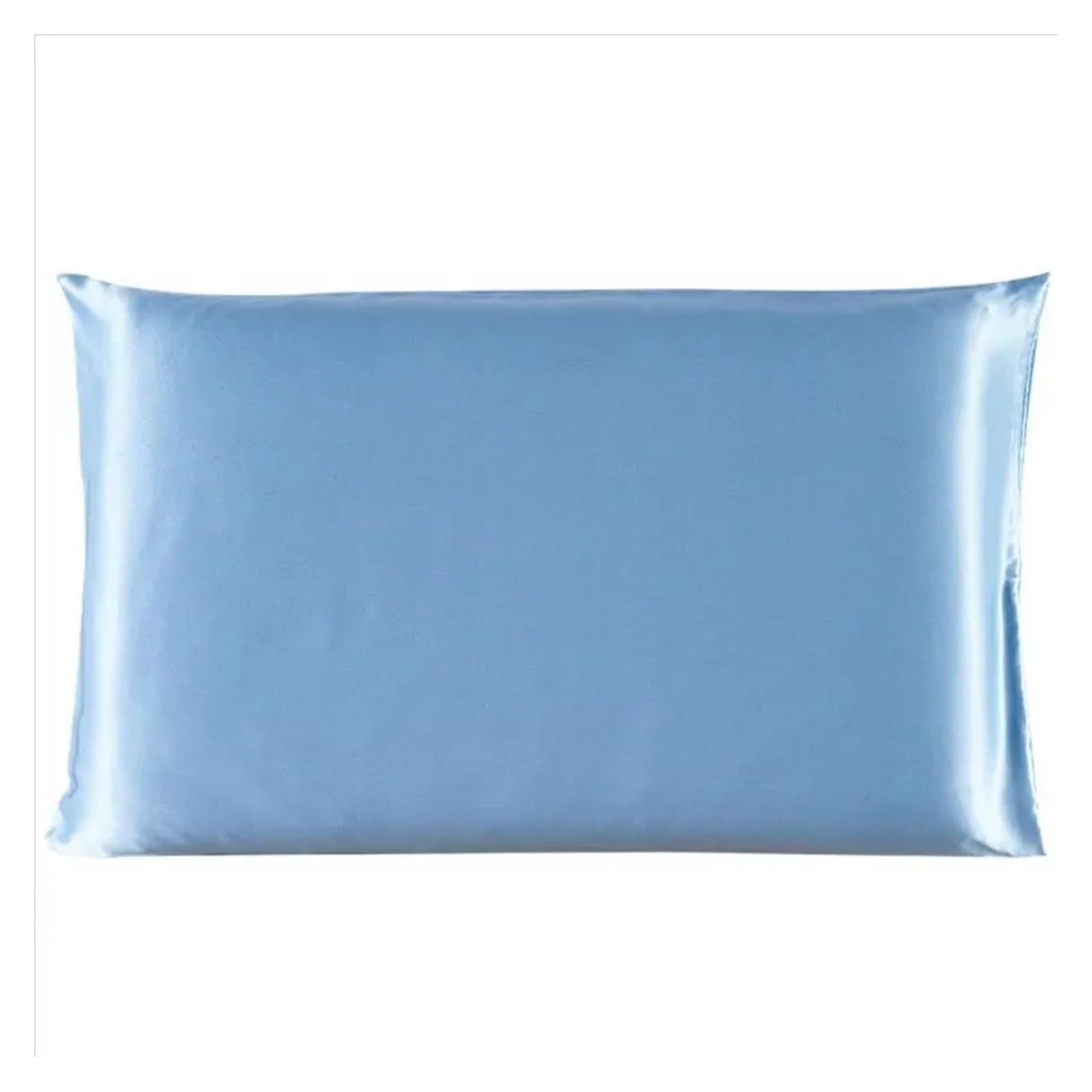 Silky Pillow Covers, Satin Silk Pillowcase Multicolor 50x66cm for Beauty Sleep(Blue)