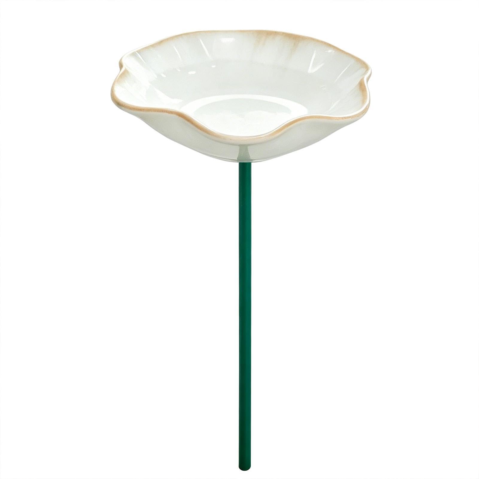 Bee Watering Station For Garden, 11.8In Flower Shaped Butterfly Bowl With Spike, Handmade Ceramic Colorful Flower Bee Water Feeder & Butterfly Bird Bath, For Outdoor Outside Yard Lawn Patio Deck