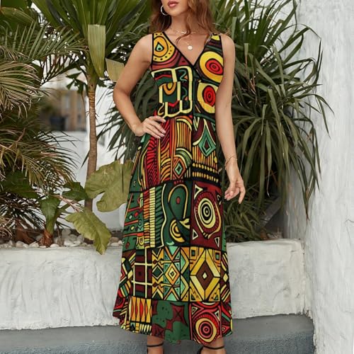 Robe de Plage et Vacances Bohème à Imprimé Rétro Chic - 5
