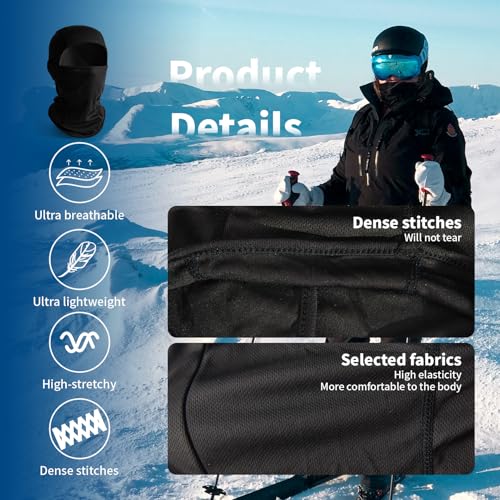 Image of YESLIFE Balaclava Ski Mask for Men and Women, Winter Face Mask, Shiesty for Skiing, Snowboarding & Motorcycle
