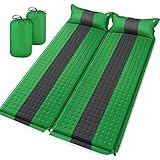 Sleeping Pad for Camping 2 Packs - Self Inflating Foam Mat - Backpacking Camping Mattress with Pillow(Thick)