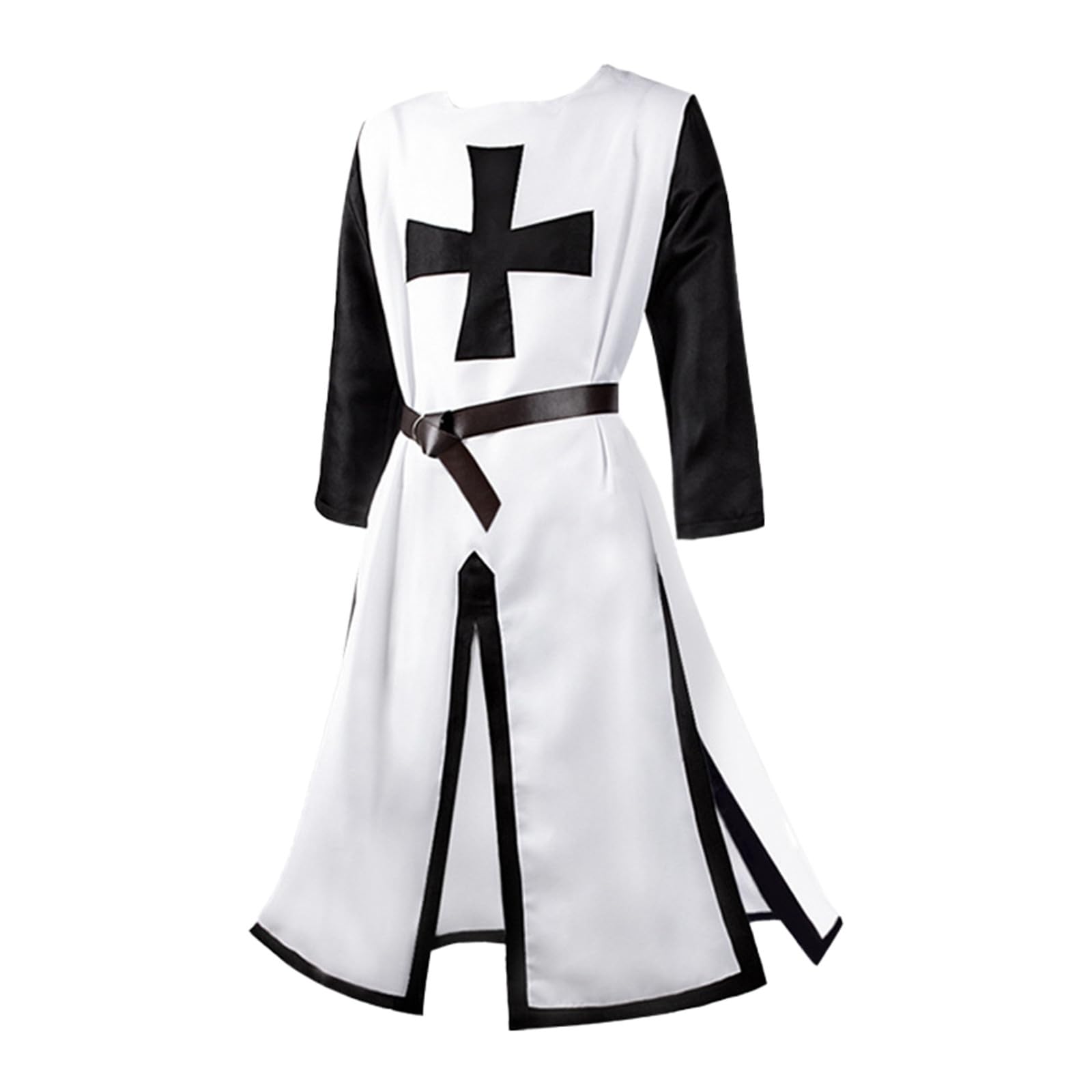Mens Plus Size Gothic Clothing Medieval Tunic Suit for Men Tunic Costume Split Hem Halloween Party Obi Wan Kenobi Costume Adult Costume and