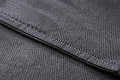 Image of F.Y.Dreams Weighted Blanket Duvet Cover 60x80 inches with 8 Ties,Zipper on Long Side /100% Cotton, Dark Grey /Just Duvet Cover