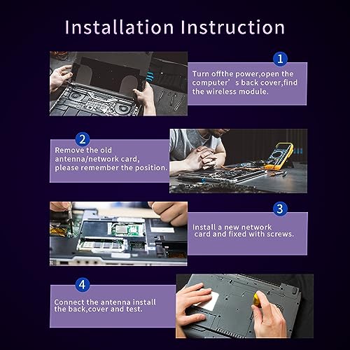 Cinolink Ax210Ngw Wifi Card,Wifi 6E M.2 Laptop Wireless Card,Bluetooth 5.3 5400Mbps Tri-Band Wireless Module Internal Network Adapter For Laptop,Ultra-Low Latency,Support Windows 10/11 thumb #6