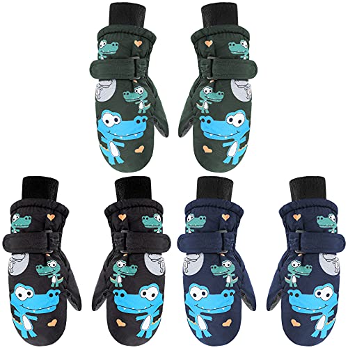Manoplas de invierno para niños cortavientos pack de 3 pares Geyoga
