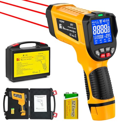 Image of Infrared Thermometer Temperature Gun 3992F 50:1, | Triple-Laser IR Temp Gun for Industrial Furnace Kiln Foundry Steel Welding HVAC Engine Diagnostic Tool