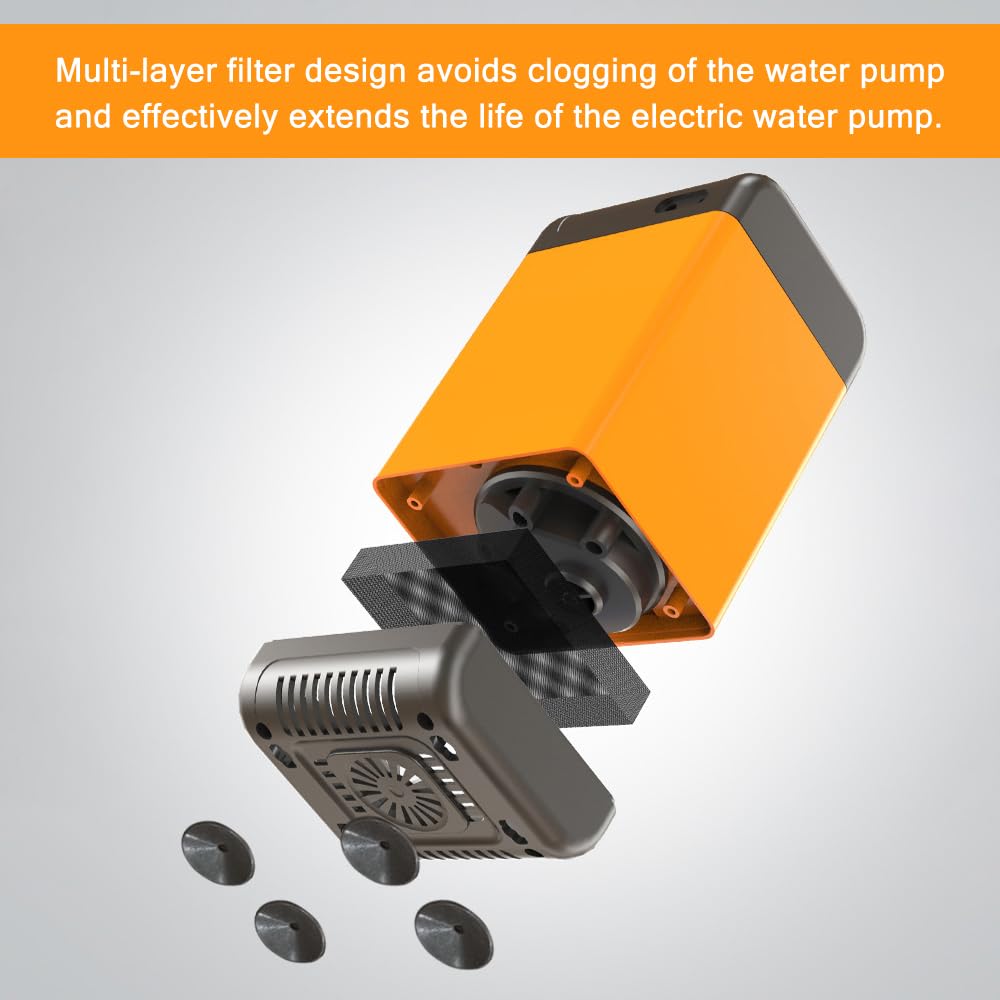 Lixada Campingdusche Tragbare, 4800mAh Camping Dusche mit Pumpe und Temperaturanzeige, Camping Dusche Outdoor Set mit Duschkopf und Schlauch für Garten, Autowaschen, Strand, Reisen