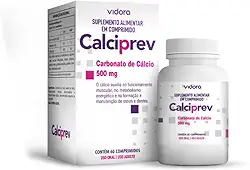 Calciprev - Carbonato de Cálcio 500mg - Saúde Óssea - 60 comprimidos