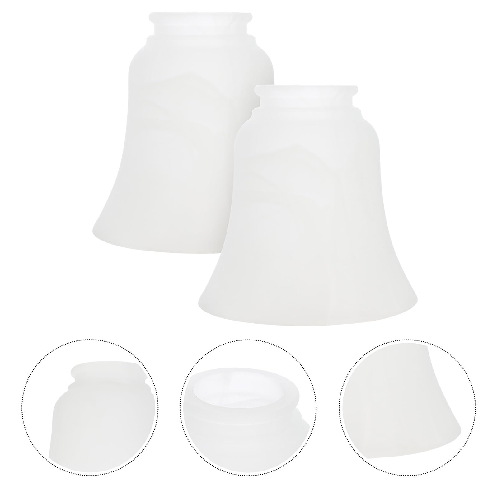 Pantallas De Vidrio Para Luminarias E27 De Nieve, Pantalla De Lámpara De Cristal Transparente, Repuesto Para Lámparas De Techo y Colgantes, Uso En Salón y Comedor, Pack 2 Unidades