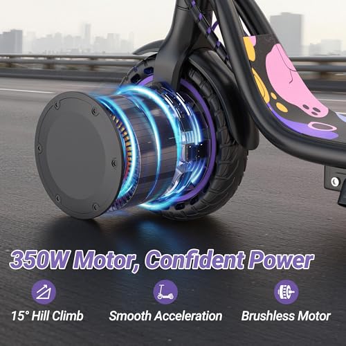 Image of Electric Scooter, 350W-500W Motor, 19 MPH to 22MPH, 15-41 Miles Range, Dual Suspension, Dual Braking, App Control, Foldable Commuter E Scooter for Adults and Teens