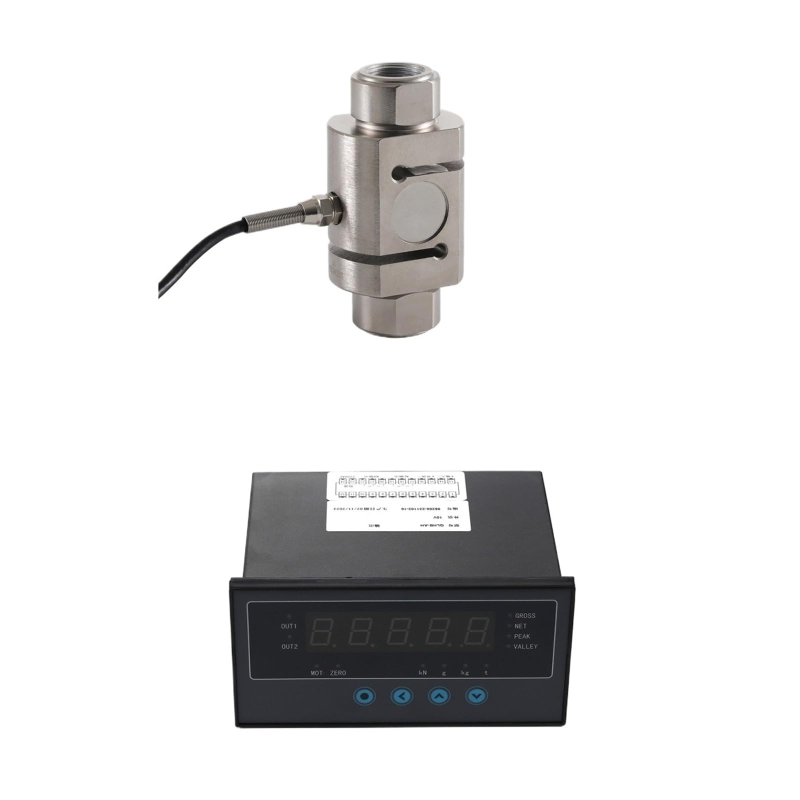 MXXDMOPD S Type Load Cell Sensor with Indicator Display Tension Compression Force Weight Pressure 200KG 300KG 500KG 700KG 1T(1T and Indicator)