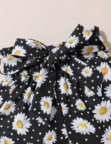 Image of Gaupafmb Toddler Girls Clothes Ruffle Short Sleeve Tops and Shorts Set with Headband 3PCs Outfits