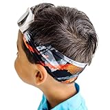 Splash Place SWIM GOGGLES with Fabric Strap - DIMENSION | Fun, Fashionable, Comfortable - Fits Kids and Adults - Won't Pull Your Hair - ORIGINAL PATENTED DESIGN