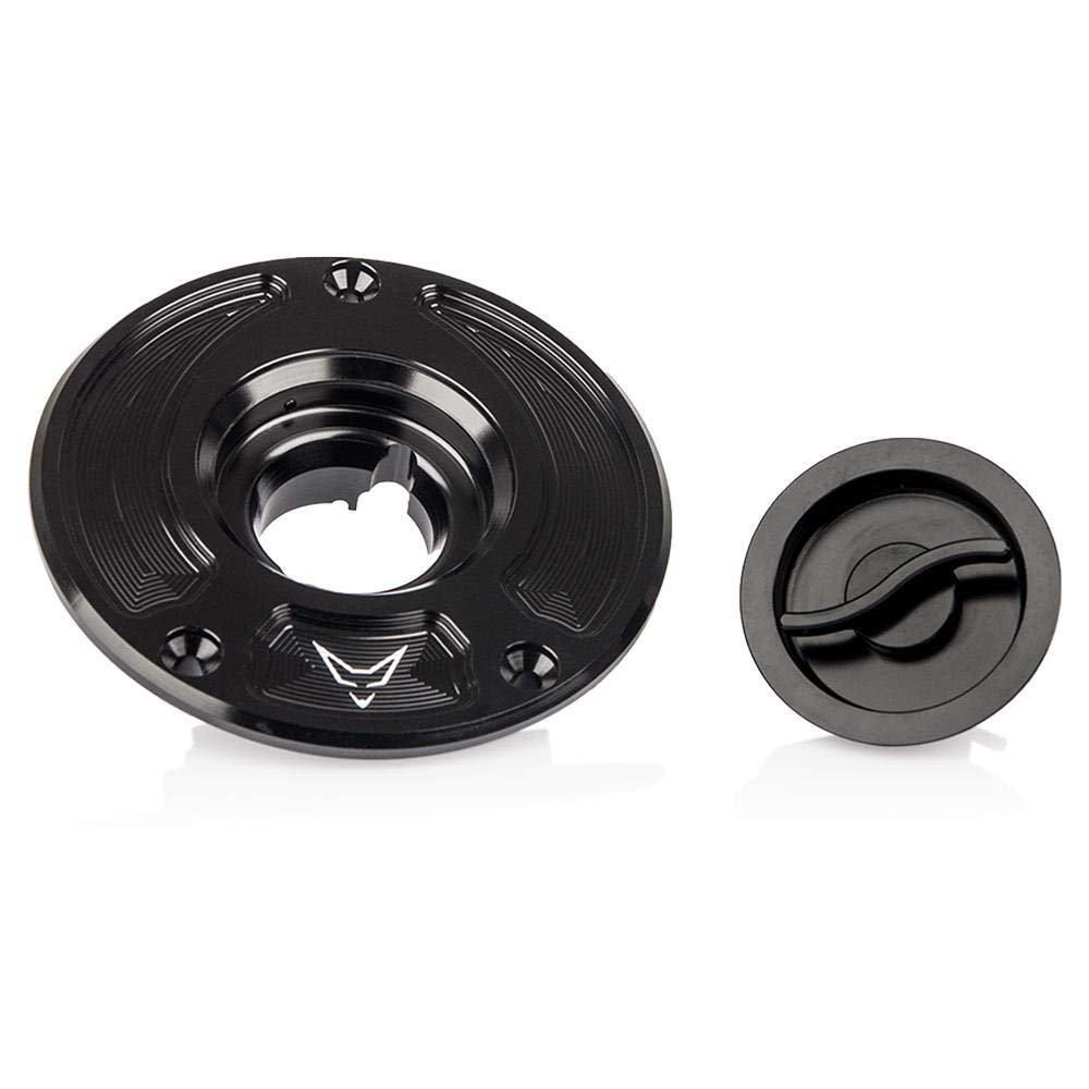 Kawasaki Racing Tankdeckel Schnellverschluss Schwarz eloxiert ab 2009 Racefoxx