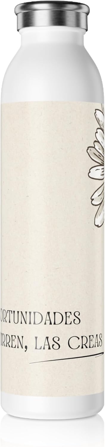 Inspirational Slim Water Bottle, Motivational Drink Holder, Gift for Wellness, Eco-Friendly Hydration, Fitness