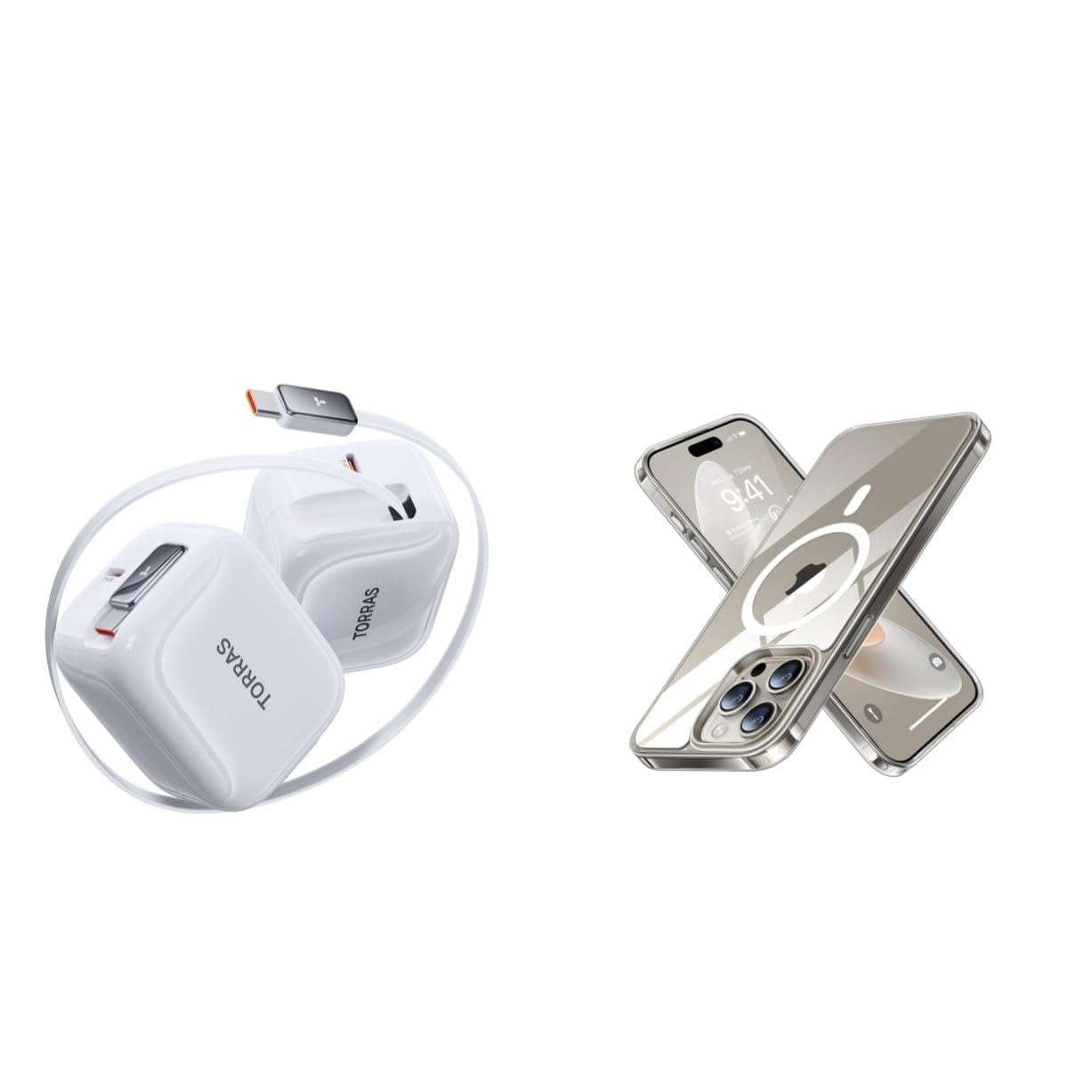 iPhone 15 Pro Case Dual-Port USB C Charger Block