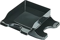 Vista 3 de Deflecto 63904 Bandeja apilable multidireccional, 10 pulgadas x 13-3/4 pulgadas x 2-1/2 pulgadas, 2/ST, BK