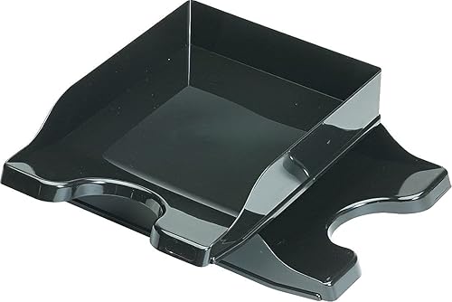 Miniatura 4 de Deflecto 63904 Bandeja apilable multidireccional, 10 pulgadas x 13-34 pulgadas x 2-12 pulgadas, 2ST, BK