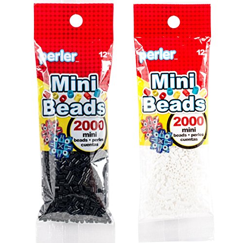 Perler Mini Beads Bundle - Black and White