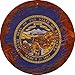 SMART BLONDE Nebraska Rusty Stamped Novelty Metal Circular Sign C-1192