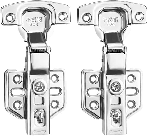 Miniatura 2 de 2 piezas de soporte de elevación de gas hidráulico de 22.5 lb100N, 2 piezas de bisagras de cierre suave superposición completa bisagras de gabinete