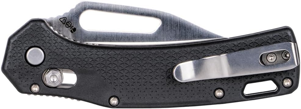 Klein Tools OGK002BKT KTO Resurgence Pocket Knife, D2 Tool Steel, Clip Point Blade, Black Handle, Utility Knife for Hunting, Hiking