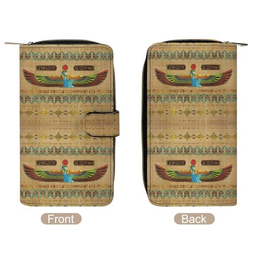 Egyptian Goddess Isis Slim Wallet Credit Card Holder Coin Pocket Purse Handheld Phone Bag for Women Men, 19.7x11x3.5cm, style3