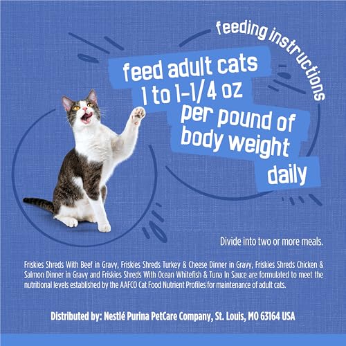 Purina Friskies Wet Cat Food Variety Pack, Shreds With Beef, Turkey and Cheese Dinner, Chicken and Salmon Dinner, and With Ocean Whitefish and Tuna - (Pack of 40) 5.5 oz. Cans image 11