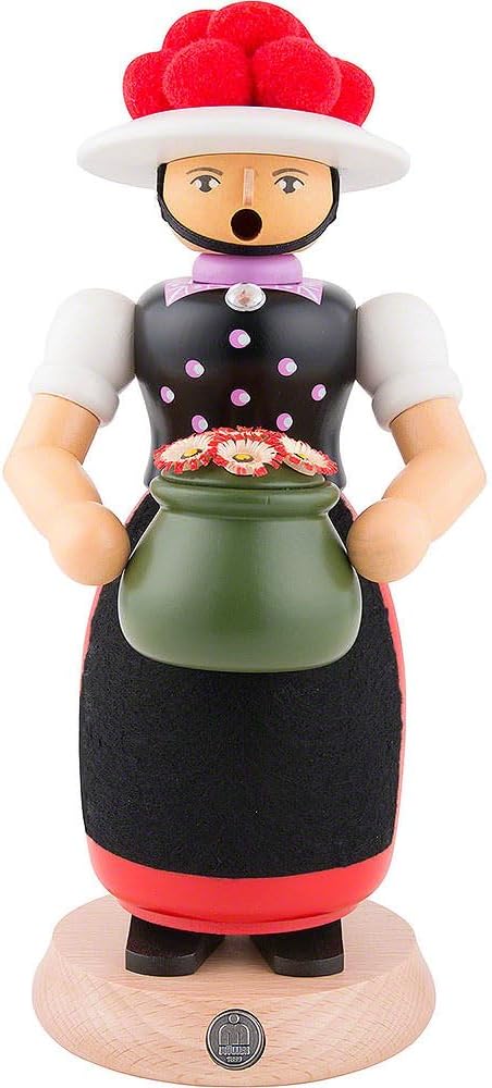 煙出し人形 黒い森（シュヴァルツヴァルド）の女の子 高さ25 cm エルツ